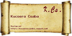 Kucsera Csaba névjegykártya